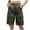 Army Green, variant on hotojiny Bermuda Cargo Shorts for Women Elastic Waist Button Knee-Length Shorts Summer Casual Wide Leg Pockets Hiking Short Pants