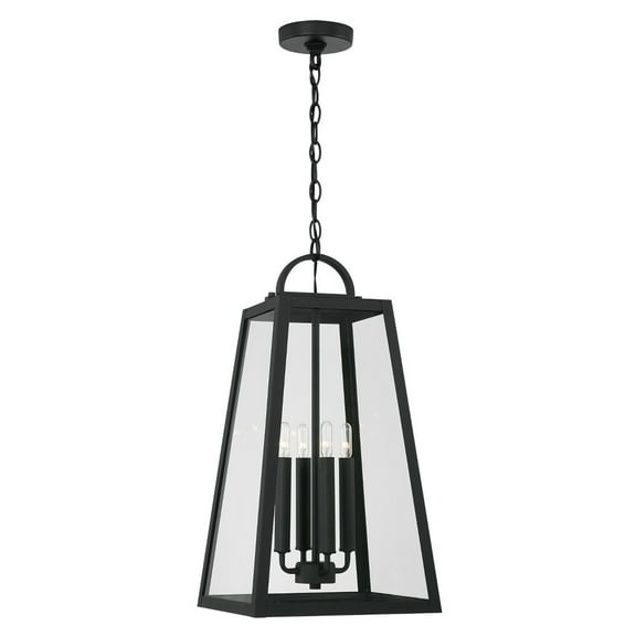 4 Light Outdoor Hanging Lantern Rain Or Shine Made For Coastal Environments-Black Finish Capital Lighting 943744Bk