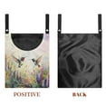 thumbnail image 7 of ZIATUBLE Flower Storage Hanging Organizer Hummingbird Hanging Clothespin Bag with Two Snap Buttons Hanging Pantry Organizer for Storage Bags Laundry Clothes Pin Holder Decor, 7 of 7