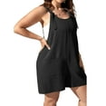 thumbnail image 1 of DYMADE Women Plus Size Adjustable Strap Jumpsuits Casual Short Pants Overalls, 1 of 5