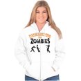 thumbnail image 4 of Please Don’t Feed the Zombies Zip Up Hoodie Men's Women's Brisco Brands M, 4 of 6