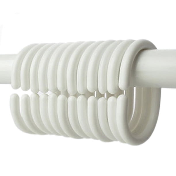 12 Cortina Ducha Hanger Bathing Accessorios Baños Anillo Plástico
