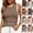 #01 Brown, variant on Women's Contrast Striped Slim Fitted Tank Tops Ribbed Knit Round Neck Side Ruched Sleeveless Shirts Summer Blouses Casual Daily Outfits ,S,Brown