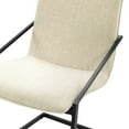 thumbnail image 6 of Modway Pitch Upholstered Fabric Dining Armchair in Black Beige, 6 of 7