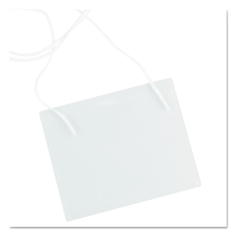 Universal UNV56005 3 in. x 4 in. Badge Holders with Neck Lanyards and White Inserts - Clear (100/Kit)