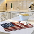 thumbnail image 5 of American Flag On Wooden Fence Dish Drying Mats for Kitchen 16x18 inch USA Flag Patriotic Absorbent Machine Washable Fast Drying Pad Dish Drainer Mat For Kitchen Counter, 5 of 6