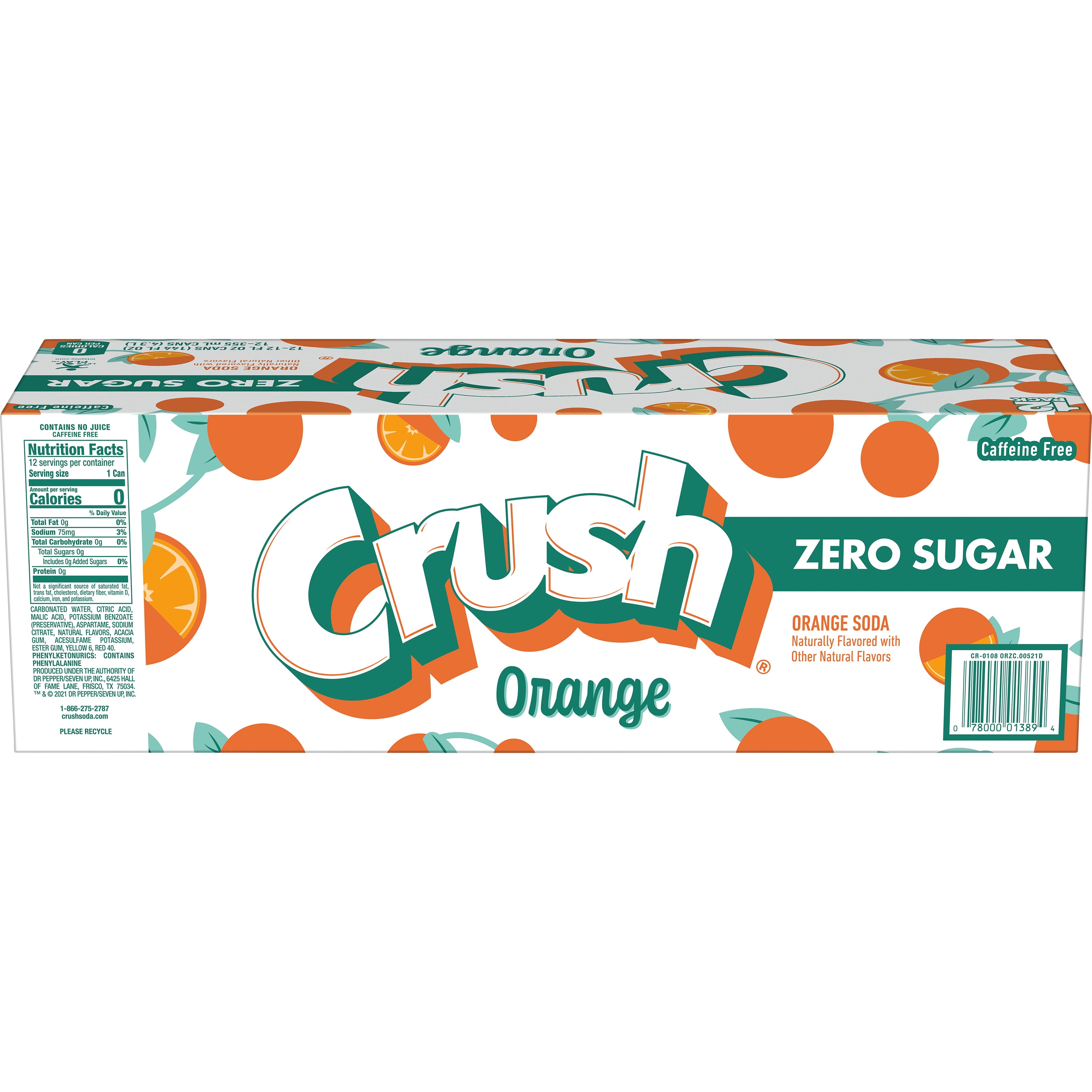 Crush Diet Orange Soda, 12 Fl. Oz., 12 Count