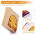 thumbnail image 3 of Ryvnso Fall Autumn Pumpkins Sunflowers Acrylic Napkin Holder Table Kitchen Paper Tissue Organization, 3 of 7