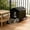 Black, variant on Deeceymbur Waterproof Sunproof Insulated Outdoor Feral Cat Shelter Portable Pet Tent Yard Garden Cat Kennel