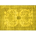thumbnail image 1 of Ahgly Company Machine Washable Indoor Rectangle Persian Yellow Traditional Area Rugs, 7' x 9', 1 of 4