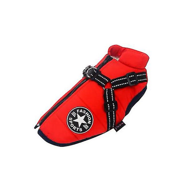 Chaqueta grande para perros con arnés, ropa cálida de invierno para perros, impermeable para Labrador