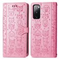 thumbnail image 1 of Funda Cartera FOXDOCK para Samsung Galaxy S20FE , Flip PU con Relieve de Gatos y Perros, Tarjetero y Soporte, 1 of 6