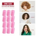 NOGIS 18 Pcs Pink Foam Sponge Hair Rollers Flexible Hair Styling Curlers 40 mm Large Size Soft