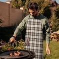 thumbnail image 4 of Brown and White Checkerboard Checkered Apron-Garden Aprons for Women with Pockets-Cotton Linen Waterproof Kitchen Cooking Gardening Aprons Adjustable for Kitchen,Cooking,BBQ and Salon 33x27 Inch, 4 of 7