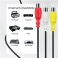 thumbnail image 5 of 3 RCA Extender Extension Cable (10 Feet) - 3RCA Male to Female Red White Yellow Cable - Audio Video Composite Cable Adapter Cord Wire Coupler Jack Plug for DVD, CD, AV TV, Stereo, Amplifier, 5 of 6