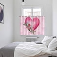 thumbnail image 3 of Valentines Day Kitchen Curtains Window Panels, Pink Love Hearts Roses Floral Romantic Insulated Window Treatment Curtain, Grommet Curtains for Bedroom/Living Room/Bathroom, 2 Piece 52"Wx72"L, 3 of 8