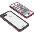 thumbnail image 3 of CellEver Waterproof Case for iPhone SE 2020 / iPhone 8 / iPhone 7, Clear Waterproof IP68 Certified Full Body Sealed Protective Transparent Cover KZ (Pink), 3 of 7
