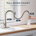 thumbnail image 3 of Kitchen Faucet with Pull Down Sprayer, Brushed Nickel High Arc Modern Classic Sink Faucet Stainless Steel with Deck Plate Fit for 1 or 3 Hole for Pot Filler Bar Farmhouse Laundry Rv, 3 of 13