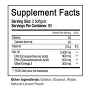 NutriFlair Fish Oil Omega 3 Supplement for Brain and Heart Health 180 Softgels