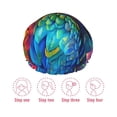 thumbnail image 5 of KLL Colorful Parrot Jungle Dream Pattern Shower Cap & Bath Cap for Women,Reversible Oversized Waterproof Shower Caps for all Hair Lengths,Elastic Reusable Bathing Hair Cap, 5 of 6