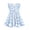 Floral Blue, variant on Arshiner Girls Dress Summer Flutter Sleeve Flared Tiered Swing Pleated Midi Cotton Casual Sundress with Pockets