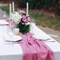 thumbnail image 2 of bestolf Table Runner, Rustic Fringed Cotton Table Runner, Farmhouse Table Runner for Dining Table Home Wedding Party Bridal Shower, 2 of 8