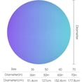 thumbnail image 2 of Round Table Cloth Blue Purple Ombre Tablecloths Washable Table Cover for Kitchen Dinning Party Tabletop Modern Decoration,70inch, 2 of 8