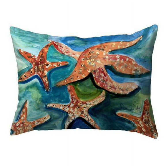 Betsy Drake KS1194 11 x 14 in. Swimming Starfish Noncorded Pillow, Small