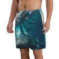 thumbnail image 2 of Pofeuu Airplane Shark Prin Men's Swim Trunks Quick Dry Bathing Suit Swimming Board Shorts Mesh Lining Beach Swimwear-Large, 2 of 6
