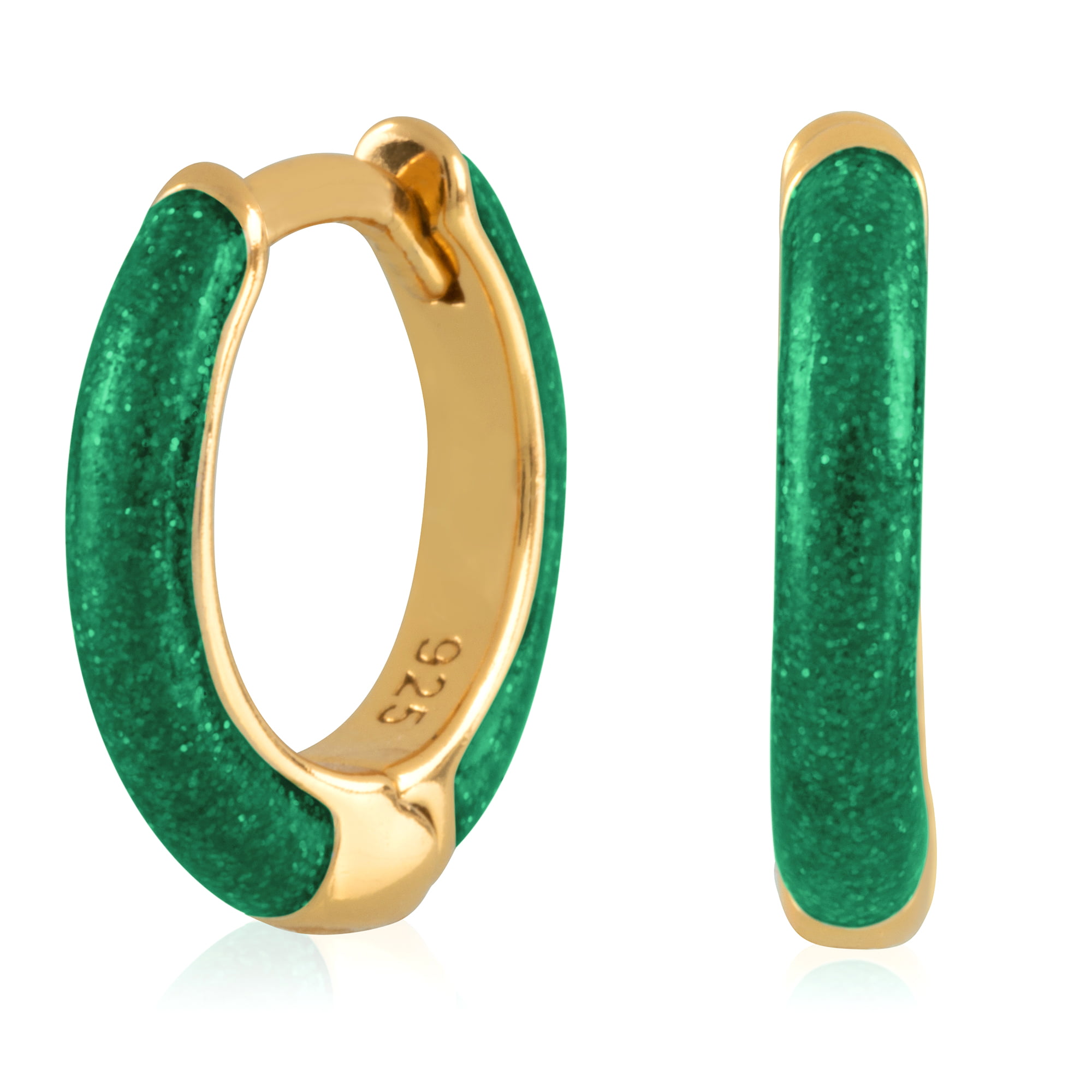 Buy Women Gold Finish Dark Green Stone Chandbali Earrings - Jewellery -  Indya