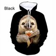 thumbnail image 3 of Sudadera con capucha con estampado 3D de animales perezosos para hombre, sudadera informal de gran tamaño, sudadera con capucha de manga larga para hombre y mujer, ropa de calle, 3 of 5