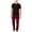 Red - blkwine, variant on 32 Degrees Mens SS Pajama Set, Red, Large