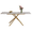 Gold+Creamy White, variant on Leumius Modern Rectangle Expandable Dining Table for 2-6,47.2"-59" Kitchen Table with Steel X-Base for Small Apartments,Kitchen,Dining Room,Gold White