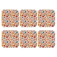 thumbnail image 2 of Disketp Colorful Maple Leaves Funny Coasters,6 Pcs Leather Coasters with Holder, Perfect Housewarming Hostess Gifts,Protect Furniture from Water Marks Scratch and Damage,Square, 2 of 7