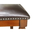 thumbnail image 3 of Bellagio Distressed Brown Cherry With Espresso Nailheads And Casters Side Chair (Set Of 2), 3 of 6
