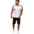 thumbnail image 3 of Vedolay Short Sets For Men Casual Men's 2 Piece Summer Outfits Casual Shirts and Classic Fit Sport Shorts Sets,Blue 3XL, 3 of 5