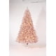 thumbnail image 1 of 7.5-foot rose gold tinsel pre-lit artificial christmas tree con 450 warm blanca LED lights, 1 of 6