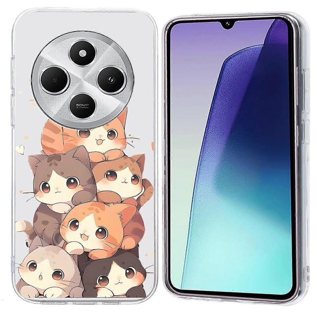 For Xiaomi Poco C75 4G Redmi 14R 5G 14C 4G Case Pattern Printing Shockproof Soft TPU Phone Cover - W