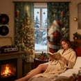 thumbnail image 4 of WMQPNNS New Trending Santa Curtains Home Suitable for Living Rooms Rural Style Winter Scenery Cute Santa Printed Pole Curtains Translucent Christmas Decorations, 4 of 4