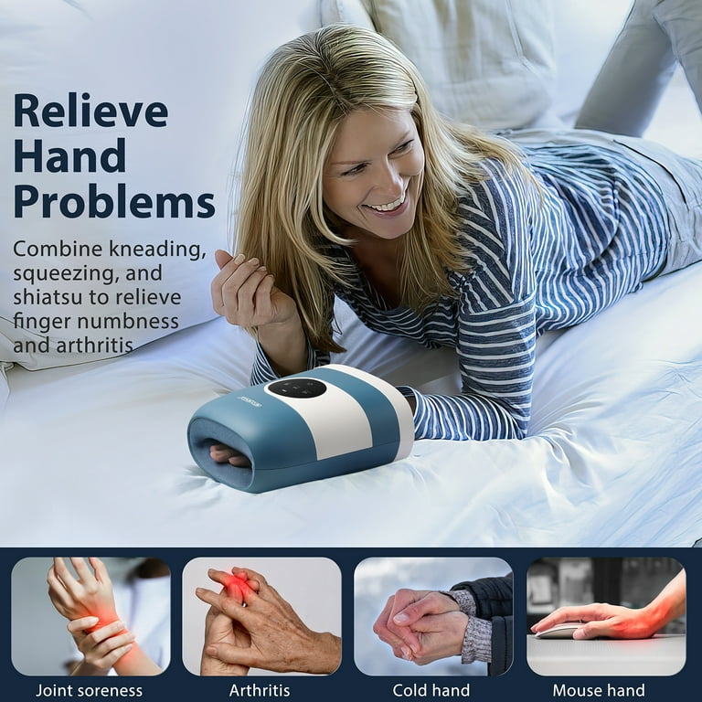 Hand Massager with Compression for Reliefof Arthritis Pain, Carpal Tunnel  Syndrome and Finger Numbness with Gifts for Women/Men