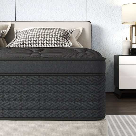 CICIMLU 12 Queen Mattress in a Box, Gel Memory Foam with Individually Wrapped Pocket Coils, Medium Firm, Pressure Relief, Cooling Sleep Support