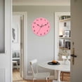 thumbnail image 4 of Wall Clock Pink Clocks PVC Silent Non-Ticking Battery Operated Decorative Solid Color Round Clock for Home Living Room Kitchen Bedroom Office School Wall Decor 14 Inch, 4 of 9