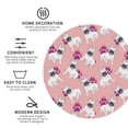 thumbnail image 3 of Lsque Bulldog Pattern 4" Drink Coasters Set of 4, PVC Leather Absorbent Coasters, Table Coaster Set Decorative Coffee Cup Coasters Housewarming Gift -Round Shape, 3 of 6