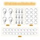 thumbnail image 4 of 80 pieza joyas diy extraíbles broches de langosta extensores Plata clara Hugo Cadenas extensoras, 4 of 8