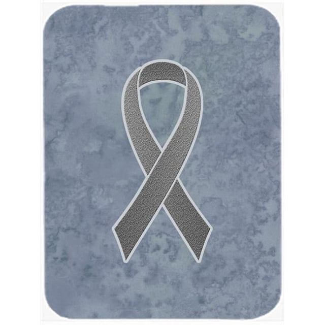 Carolines Treasures AN1211LCB 15 H x 12 L In. Grey Ribbon for Brain Cancer Awareness Glass Cutting Board, Large Size