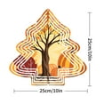 thumbnail image 3 of Metal Hanging Christmas Tree Wind Spinner - Autumn Leaves Design Colorful Garden Decor for Yard Perfect Fall Decoration, 3 of 7