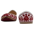 thumbnail image 3 of Women Red Punjabi Jutti Ethnic Handmade Leather Indian Wedding Shoes For Women's US 7 / EURO 37, 3 of 5