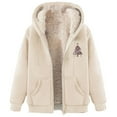 thumbnail image 2 of LOVZFMLL Vestes pour Femmes Sweat à Capuche en Polaire Imprimée à la Mode, 2 of 4