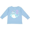 thumbnail image 3 of Inktastic Happy 2nd Birthday with Cute Narwhal Stars and Bubbles Boys or Girls Long Sleeve Toddler T-Shirt, 3 of 5
