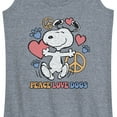 thumbnail image 3 of Peanuts - Peace Love Dogs - Women's Racerback Tank Top, 3 of 6